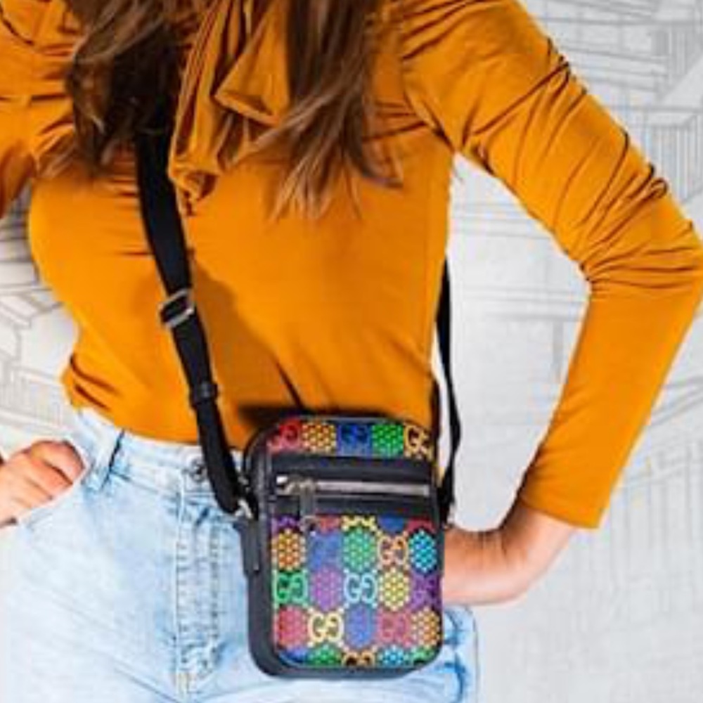 NEW Super Cute! GUCCI GG Psychedlic Shoulder Bag 598103 - Picture 4 of 13